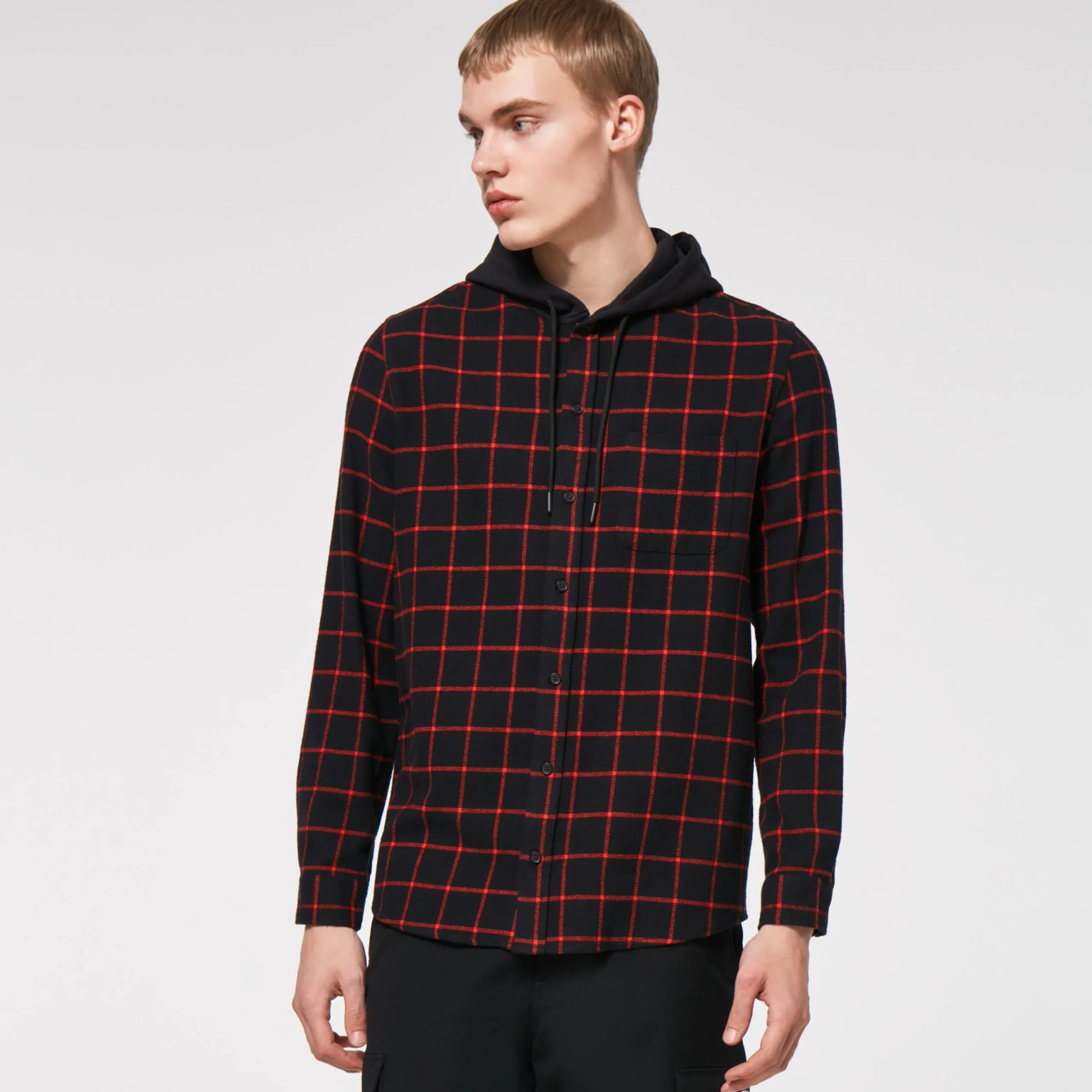 Cheap Hooded Button Down Herre T-Skjorter